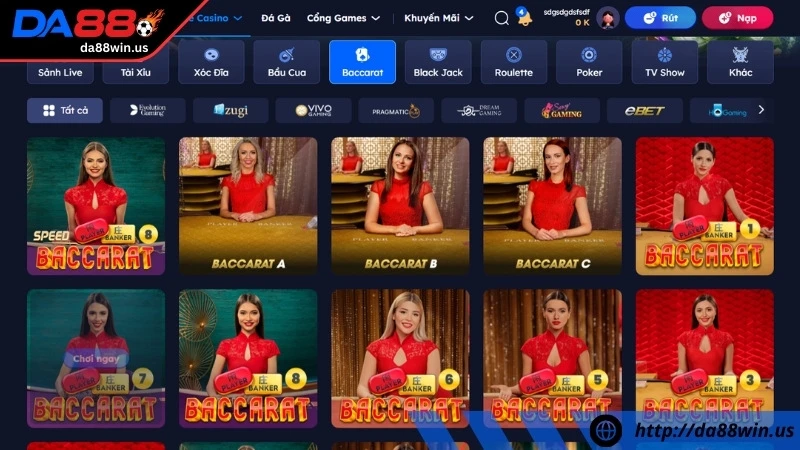 Giới thiệu sơ lược về baccarat Da88