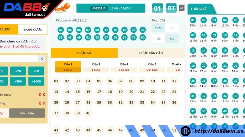 Keno da88 là tựa game được ưa chuộng