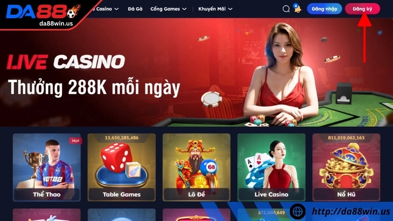 những yêu cầu để đăng ký tài khoản da88