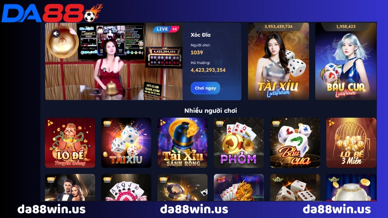 sảnh live casino da88 cực kỳ xanh chín
